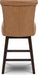 26 Inch Counter Height Swivel Bar Stools Set of 2, FSC Certified Modern Upholstered Faux Leather Swivel Barstool Chair with Back, Saddle Brown