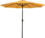 Sunnydaze Outdoor Patio Umbrella with Tilt & Crank, Gold, 9Ft
