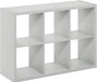CUBICLE Book Shelf, 6-Cube Bookshelf, Extra Thick Frame Horizontally & Vertically Reversible Bookcase with Open Back, 14.6" X 44" X 30", for Living Room, Bedroom, Home Office, Light Grey