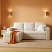 Beige Modular Sectional Sofa With Reversible Chaise
