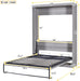 Full Size Murphy Cabinet Bed GrayMatteWalnutFinish