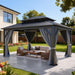 Hardtop Gazebo 16x12 Gray Durable Nettings Shelters