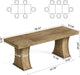78" Dining Table, Kitchen Table for 6-8,Large Dining Room Table