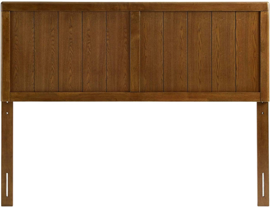 MOD-6219-WAL Robbie King Wood Headboard, Walnut