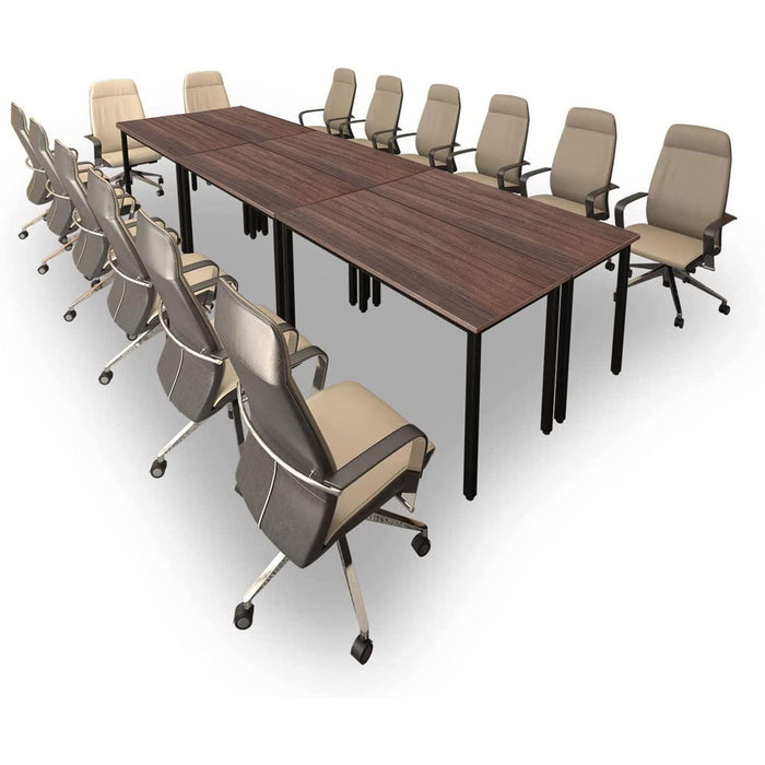 Rustic Walnut Brown Conference Tables for 14