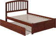 , Richmond Full Platform Bed with Footboard & Full Trundle, Walnut