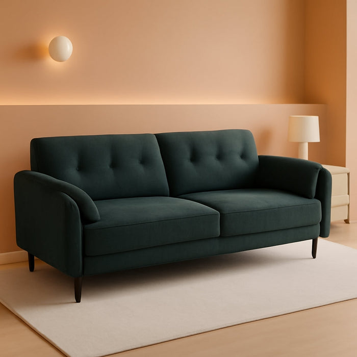 89 Inch DarkGray Velvet Fabric Convertible SofaBed