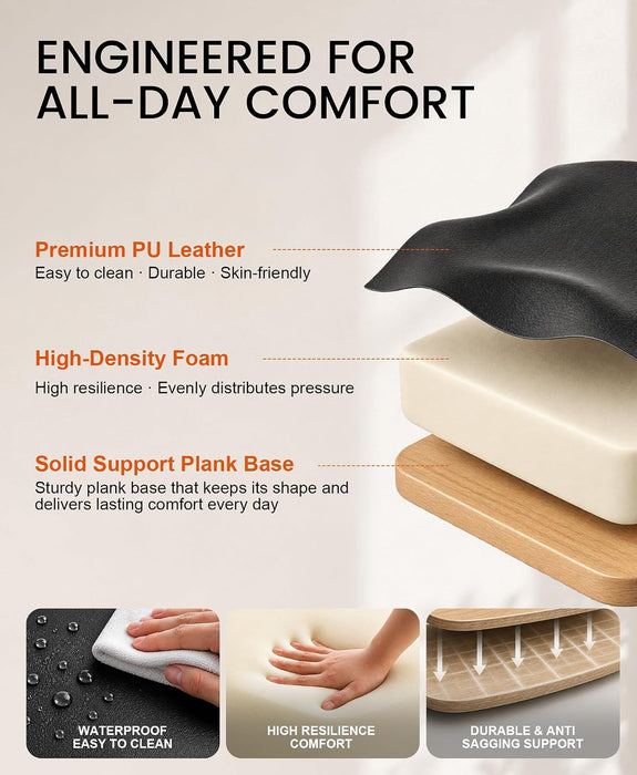 Executive Office Chair, Mid-Back Ergonomic Desk Chair with Flip-Up Arms