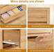 55" Dresser for Bedroom with 6 Drawers, Modern Dressers & Chests of Drawers with Thicker Panels, Wooden Dresser TV Stand, Bedroom Dressers, for Bedroom, Hallway, Natural
