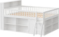 Queen Size Loft Bed Integrated LEDLighting Headboard