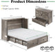 FullSize Murphy Bed Cabinet With Premium MemoryFoam