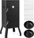 Outdoor Smoker with Double Doors, 2 Detachable Grill Netting Smoking Racks, Charcoal Pan & Water Pan, 4 Air Vents, Thermometer, Vertical Charcoal Smoker for Barbecue Camping Backyard Grill