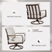 4 Piece Patio Furniture Set, Swivel Rocker Chairs,Beige