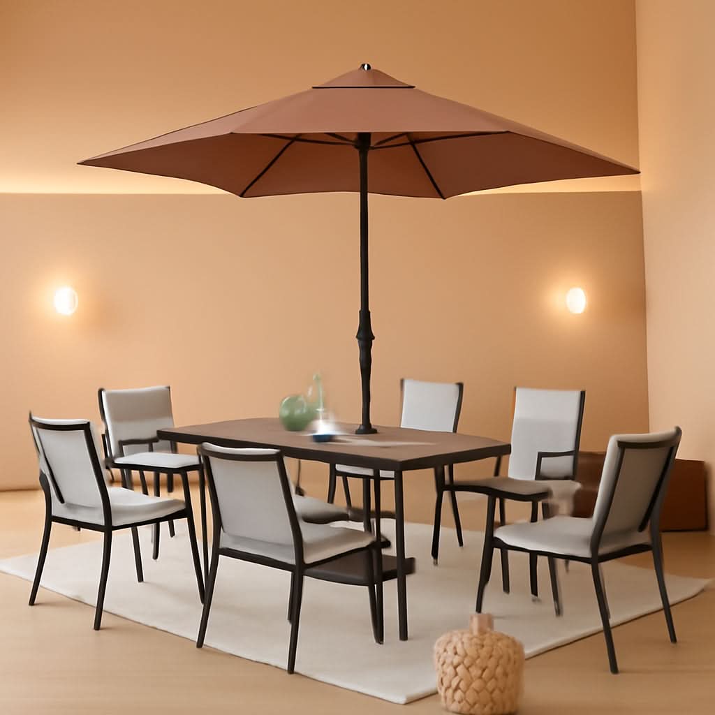 7 ft aluminum patio umbrella 7.5 Foot Aluminum Patio Umbrella Tilt Crank Outdoor Shade — ShipItFurniture