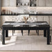 70" Rectangle Dining Table for 6-8, Wooden Kitchen Table, Black