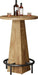 Bar Table, 37.4" High round Pub Table for Small Bars, Dining Room, Kitchen, Wood Color (Only Table)