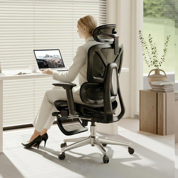 FLEXISPOT Ergox Premium Ergonomic Office Chair Black-Ft