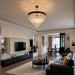 Black Crystal Chandelier FourTier Hanging Ceiling Lamp