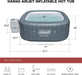 Saluspa Airjet 4 to 6 Person Inflatable Hot Tub Square Portable Outdoor Spa with 114 Soothing Airjets and Insulated Cover, Gray