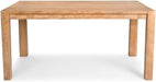 Janet 60" Transitional Rectangular Wood Dining Table with 4 Straight Legs, Large Solid Farmhouse Style Kitchen Furniture for 6 People, Essential Home Dining Room Centerpiece, Antique Natural Oak