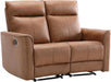Mnul Loveset Recliner Sof, Wll-Hugger 2 Set Reclining Love Set Couches, Lethire Reclining Sof Set, Double Seter Recliner Chir for Living Room, Office, prtment, Brown