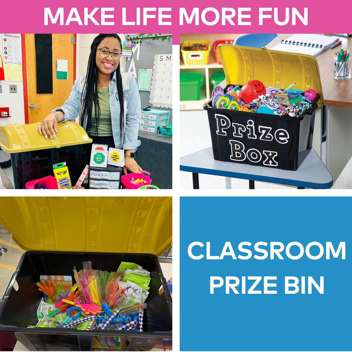 Large Black Pirate Treasure Chest Storage Capacity