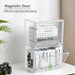 Stackable Cube Storage Organizer Clear Display Case