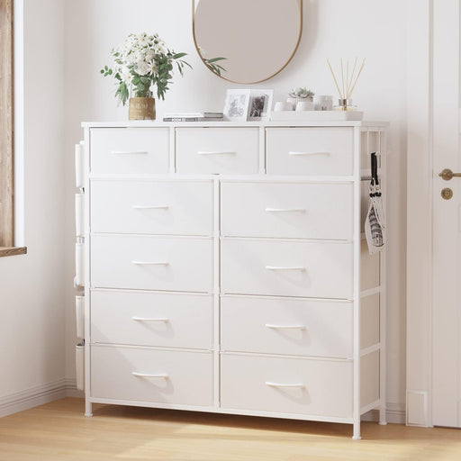 White Dresser with 11 Drawers