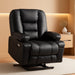 Large Power Lift Recliner Chair Sofa with Massage and Heat for Big and Tall Elderly People, 3 Positions, Cup Holders, and USB Ports, Faux Leather 7539 (Large, Black)