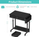 Rolling Standing Desk with Drawers, Small Mobile Desk on Wheels
