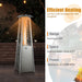 10000 BTU Portable Stainless Steel Tabletop Patio Heater with Glass Tube