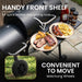 BBQ Charcoal Grill, Outdoor Heavy Duty Cooker Oven Barbecue Grill with Offset Smoker & Thermometer, Wheels and Tray for Patio Balcony Picnics, Party and Camping