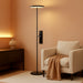 Modern LED Floor Lamp - Remote & Touch Control, 40W/2400LM Sky Torchiere Standing Lamp, Fully Dimmable, 3 Color Temperatures, Ideal for Living Room & Bedroom, Easy to Assemble