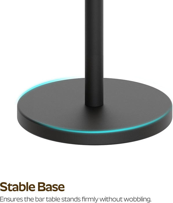 Round Counterheight Bar Table Set Industrial Black