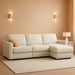 112Inch BeigeTone Modular Sectional Sofa With Ottoman
