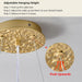 18-Inch Coastal Chandelier 6-Light Gold Tree Branch Crystal Chandelier