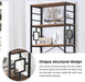 Six Tier Tall Bookcase Chestnut Brown ReinforcedSteel