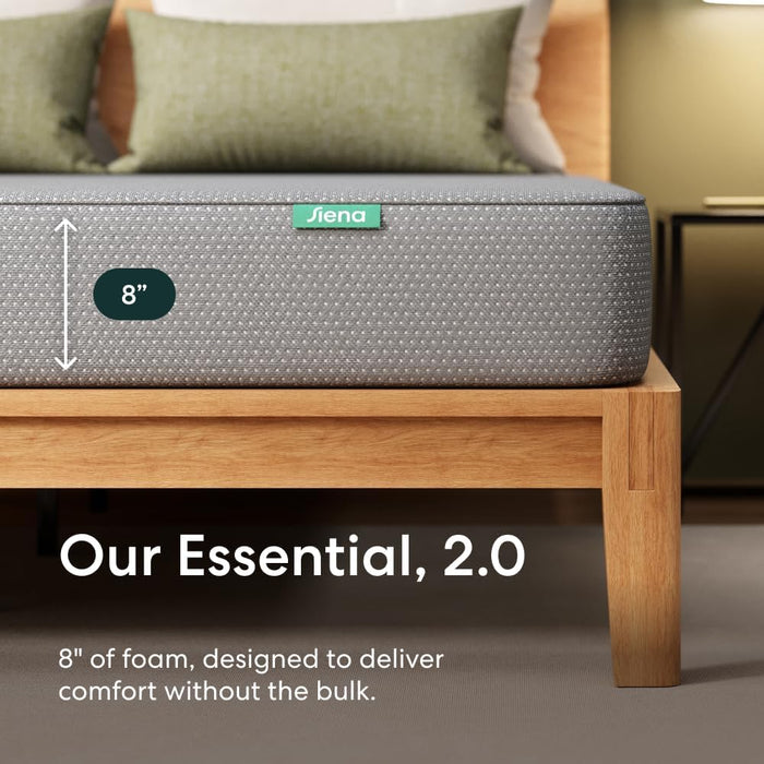 8” Twin Mattress - Memory Foam - Medium Firm - 180 Night Trial - Premium Pressure-Relieving Layers - 10 Year Warranty - Mattress in a Box - Certipur-Us Certified