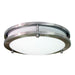 Saturn 2-Light Brushed Nickel Flush Mount