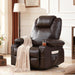 Brown Power Recliner with Massage & Heat