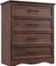 Walnut 4 Drawer Dresser for Bedroom, 36" Tall Chest of Drawers