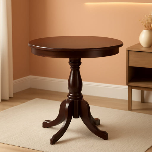 Antique Dining Room Table - a round Kitchen Table Top with Pedestal Base, 36X36 Inch, Mahogany