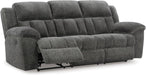 Frohn Contemporary Manual Reclining Sofa, Gray