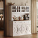 White 71 Inch Pantry Cabinet With IntegratedCharging