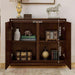39" Narrow Sideboard Buffet Cabinet,Bar Cabinet Solid Wood Doors