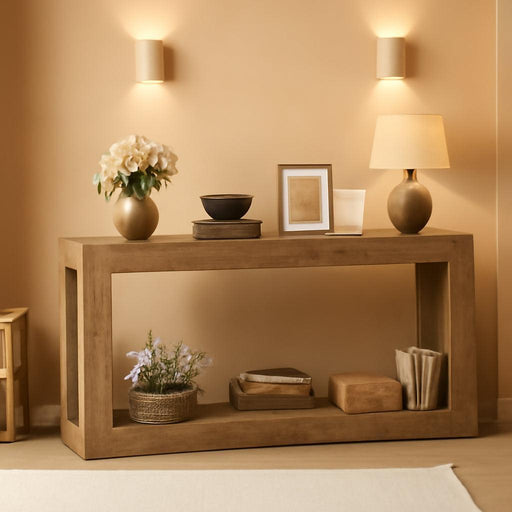 Narrow Console Tables, 63" Couch Table behind Sofa, Extra Long Console Table for Entryway, Hallway, Living Room, Entrance, Foyer, Modern Light Oak Brown