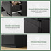 Modern Black 7 Drawer Dresser for Bedroom, Simply Chest of Drawers, Wood Storage Dresser with Deep Drawers for Living Room Hallway Entryway, Black