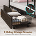 Metal Bunk Bed FullOverFull USB Charging MatteBlack