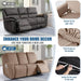 Recliner Sofa Slipcover, 3 Pieces Polyester Fabric Stretch Sofa Covers for 3 Seat Reclining Couch, Soft Washable Furniture Protector with Pockets (3 Seat, Khaki)