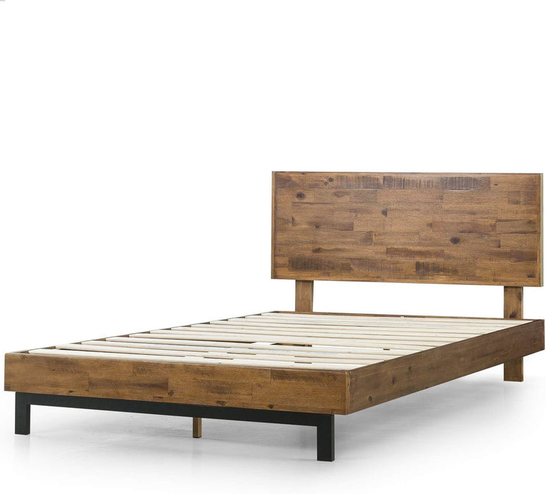 Tricia Wood Platform Bed Frame with Adjustable Headboard/Wood Slat Support with No Box Spring Needed/Easy Assembly, King